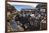 Winding Alleys, Fishing Boats and Sea, Elevated View of Village in Summer-Eleanor Scriven-Framed Photographic Print