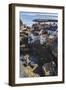 Winding Alleys of Village, Fishing Boats and Sea, Elevated View in Summer-Eleanor Scriven-Framed Photographic Print