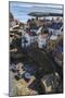 Winding Alleys of Village, Fishing Boats and Sea, Elevated View in Summer-Eleanor Scriven-Mounted Photographic Print