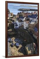 Winding Alleys of Village, Fishing Boats and Sea, Elevated View in Summer-Eleanor Scriven-Framed Photographic Print