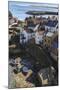 Winding Alleys of Village, Fishing Boats and Sea, Elevated View in Summer-Eleanor Scriven-Mounted Photographic Print