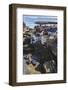 Winding Alleys of Village, Fishing Boats and Sea, Elevated View in Summer-Eleanor Scriven-Framed Photographic Print