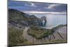 Winding Coastpath Steps Leading Down to Durdle Door on the Jurassic Coast, Dorset, England-Adam Burton-Mounted Photographic Print