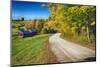 Winding Country Road with a Farm Reading Vermont-George Oze-Mounted Photographic Print