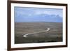 Winding desert road and Andes mountains, El Calafate, Parque Nacional Los Glaciares, UNESCO World H-Stuart Black-Framed Photographic Print