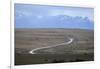 Winding desert road and Andes mountains, El Calafate, Parque Nacional Los Glaciares, UNESCO World H-Stuart Black-Framed Photographic Print
