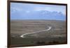 Winding desert road and Andes mountains, El Calafate, Parque Nacional Los Glaciares, UNESCO World H-Stuart Black-Framed Photographic Print