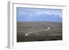 Winding desert road and Andes mountains, El Calafate, Parque Nacional Los Glaciares, UNESCO World H-Stuart Black-Framed Photographic Print