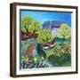 Winding Lane, 2021 (acrylics on canvas)-Lisa Graa Jensen-Framed Giclee Print