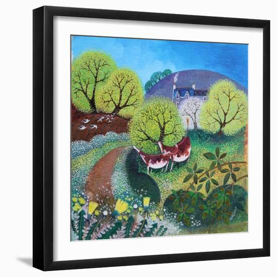 Winding Lane, 2021 (acrylics on canvas)-Lisa Graa Jensen-Framed Giclee Print