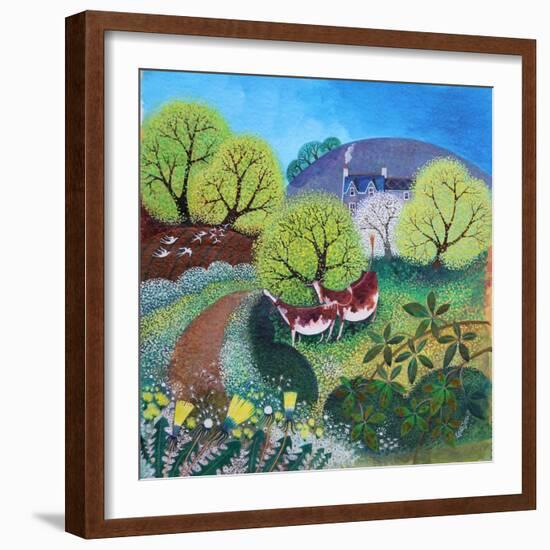 Winding Lane, 2021 (acrylics on canvas)-Lisa Graa Jensen-Framed Giclee Print