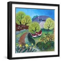 Winding Lane, 2021 (acrylics on canvas)-Lisa Graa Jensen-Framed Giclee Print