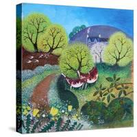 Winding Lane, 2021 (acrylics on canvas)-Lisa Graa Jensen-Stretched Canvas