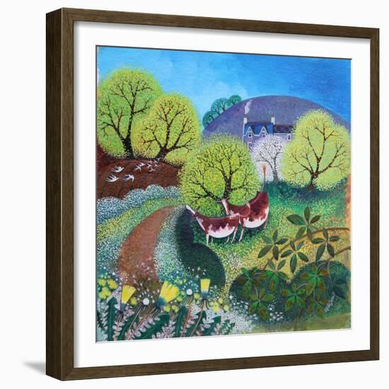 Winding Lane, 2021 (acrylics on canvas)-Lisa Graa Jensen-Framed Giclee Print