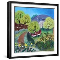 Winding Lane, 2021 (acrylics on canvas)-Lisa Graa Jensen-Framed Giclee Print