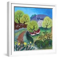 Winding Lane, 2021 (acrylics on canvas)-Lisa Graa Jensen-Framed Giclee Print