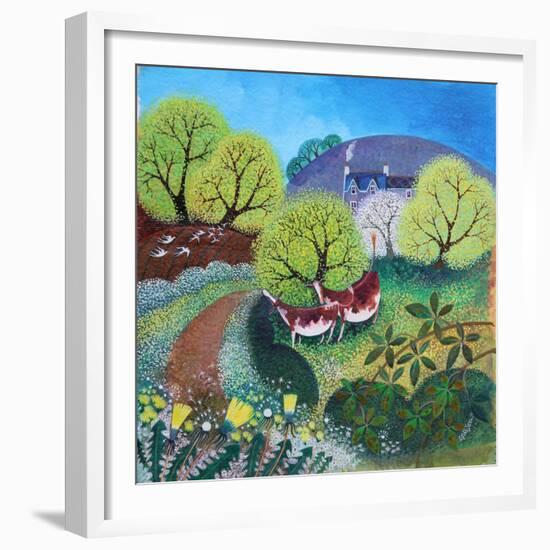 Winding Lane, 2021 (acrylics on canvas)-Lisa Graa Jensen-Framed Giclee Print