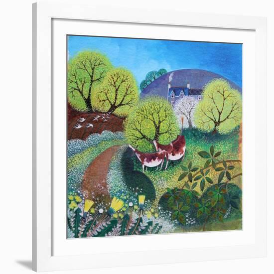 Winding Lane, 2021 (acrylics on canvas)-Lisa Graa Jensen-Framed Giclee Print