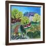 Winding Lane, 2021 (acrylics on canvas)-Lisa Graa Jensen-Framed Giclee Print