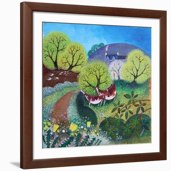 Winding Lane, 2021 (acrylics on canvas)-Lisa Graa Jensen-Framed Giclee Print