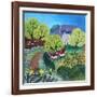 Winding Lane, 2021 (acrylics on canvas)-Lisa Graa Jensen-Framed Giclee Print