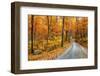 Winding Mountain Road in Autumn-JuneJ-Framed Photographic Print