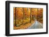 Winding Mountain Road in Autumn-JuneJ-Framed Photographic Print