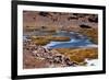 Winding Partially Frozen Water Near the Saciel Sulfur Refinery, Chile-Mallorie Ostrowitz-Framed Photographic Print