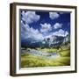 Winding Road in a Forest of Dolomite Alps, Northern Italy-null-Framed Photographic Print