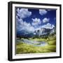 Winding Road in a Forest of Dolomite Alps, Northern Italy-null-Framed Photographic Print