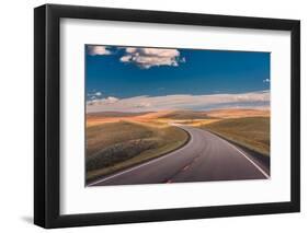 Winding road in Alberta Canada-Belinda Shi-Framed Photographic Print