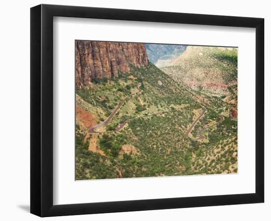 Winding Road in Zion National Park-Larry Lee-Framed Photographic Print
