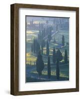 Winding Road, Monticchiello, Tuscany, Italy-Doug Pearson-Framed Photographic Print