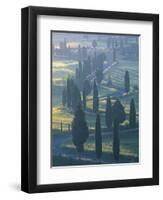 Winding Road, Monticchiello, Tuscany, Italy-Doug Pearson-Framed Photographic Print