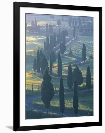 Winding Road, Monticchiello, Tuscany, Italy-Doug Pearson-Framed Photographic Print