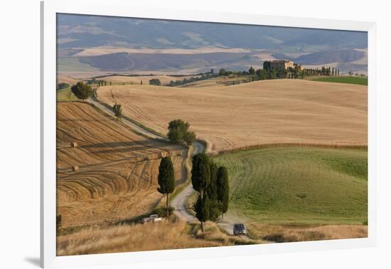 Winding Road, Val d' Orica, Tuscany, Italy-Peter Adams-Framed Photographic Print