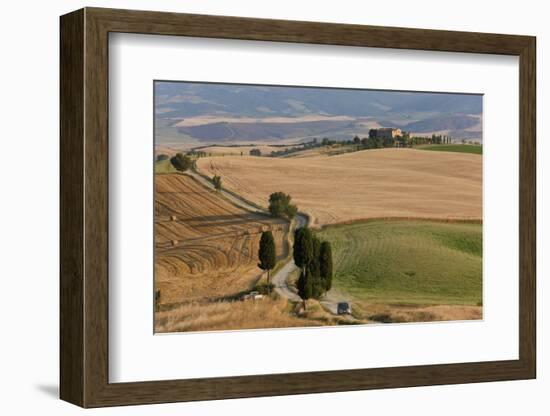 Winding Road, Val d' Orica, Tuscany, Italy-Peter Adams-Framed Photographic Print