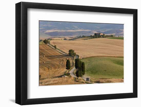 Winding Road, Val d' Orica, Tuscany, Italy-Peter Adams-Framed Photographic Print