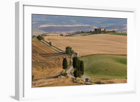 Winding Road, Val d' Orica, Tuscany, Italy-Peter Adams-Framed Photographic Print