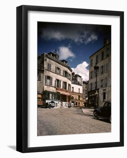 Winding, Uphill Street of the Montmartre Section of Paris-William Vandivert-Framed Photographic Print