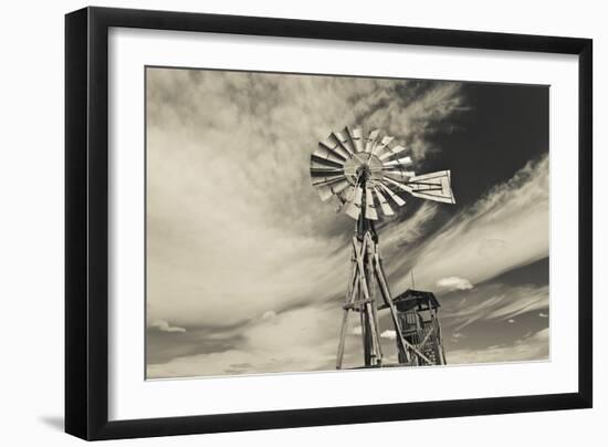 Windmill, 1880 Town, Pioneer Village, Stamford, South Dakota, USA-Walter Bibikow-Framed Photographic Print