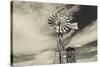 Windmill, 1880 Town, Pioneer Village, Stamford, South Dakota, USA-Walter Bibikow-Stretched Canvas