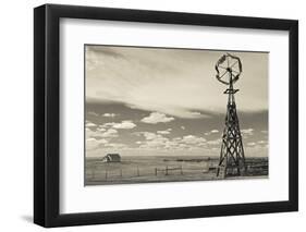 Windmill, 1880 Town, Pioneer Village, Stamford, South Dakota, USA-Walter Bibikow-Framed Photographic Print