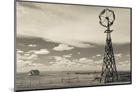 Windmill, 1880 Town, Pioneer Village, Stamford, South Dakota, USA-Walter Bibikow-Mounted Photographic Print