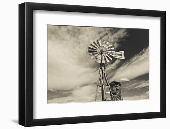 Windmill, 1880 Town, Pioneer Village, Stamford, South Dakota, USA-Walter Bibikow-Framed Photographic Print