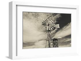 Windmill, 1880 Town, Pioneer Village, Stamford, South Dakota, USA-Walter Bibikow-Framed Photographic Print