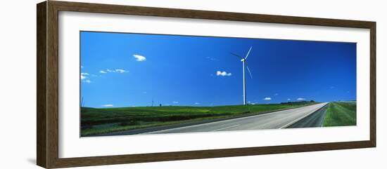 Windmill along US Route 83, North Dakota, USA-null-Framed Photographic Print