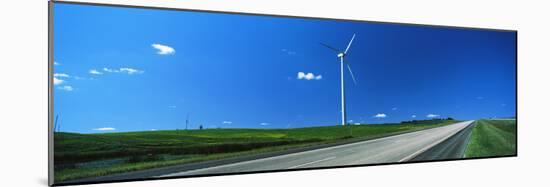 Windmill along US Route 83, North Dakota, USA-null-Mounted Photographic Print