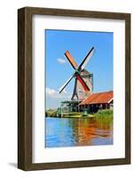 Windmill Amsterdam-Graphicstockphoto-Framed Photographic Print