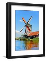 Windmill Amsterdam-Graphicstockphoto-Framed Photographic Print